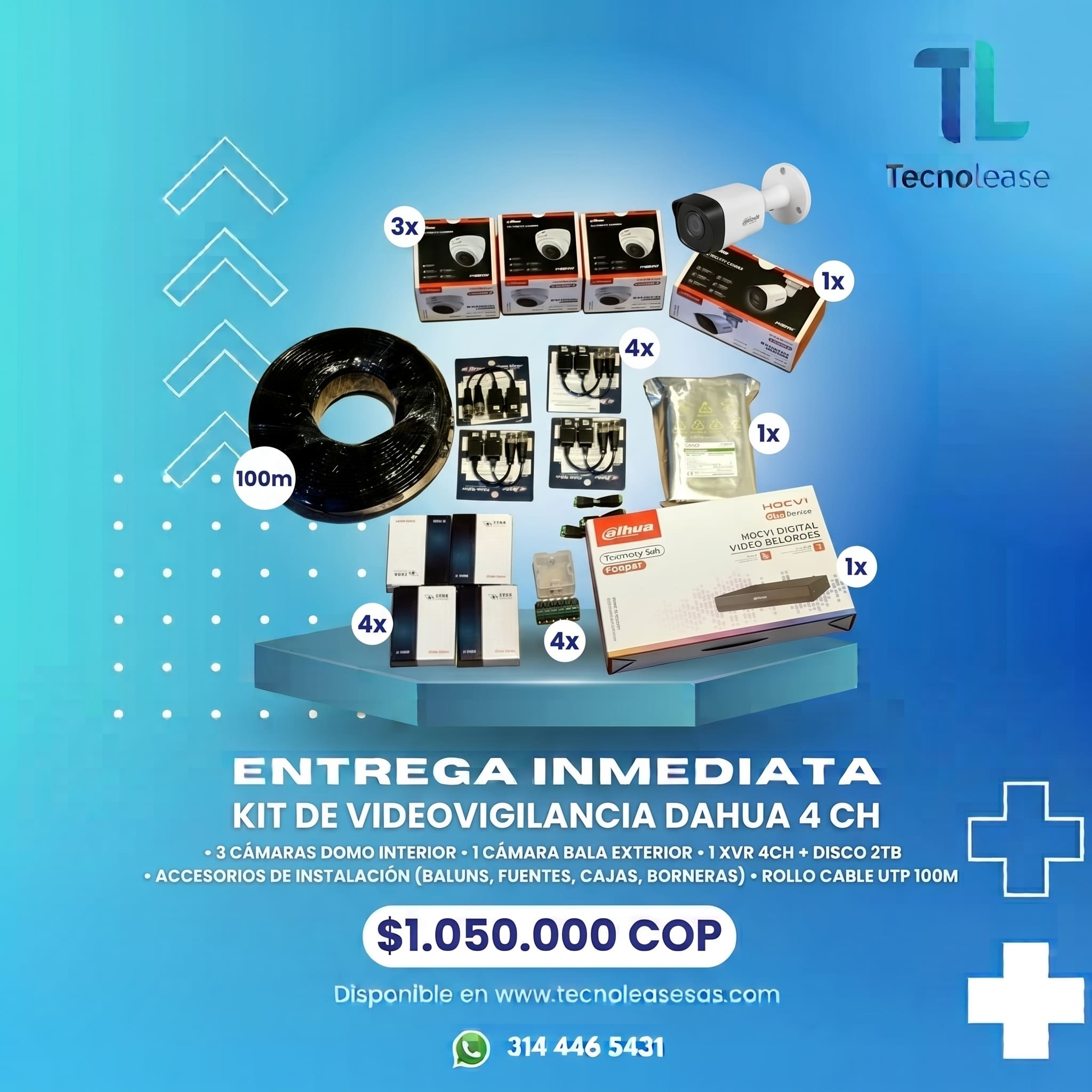 KIT DE VIDEOVIGILANCIA DAHUA 📹